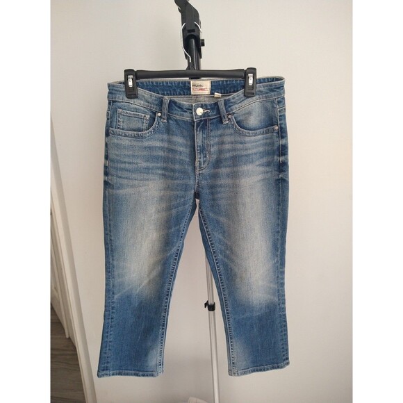 BKE  Distressed Payton cropped 28 jeans Y2K Boho - Picture 2 of 8